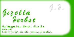 gizella herbst business card